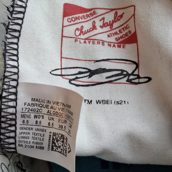 Converse x Space Jam Tune Squad All Star 70 Hi Sneakers Unisex Women 8.5 Men 6.5 - Picture 15 of 16